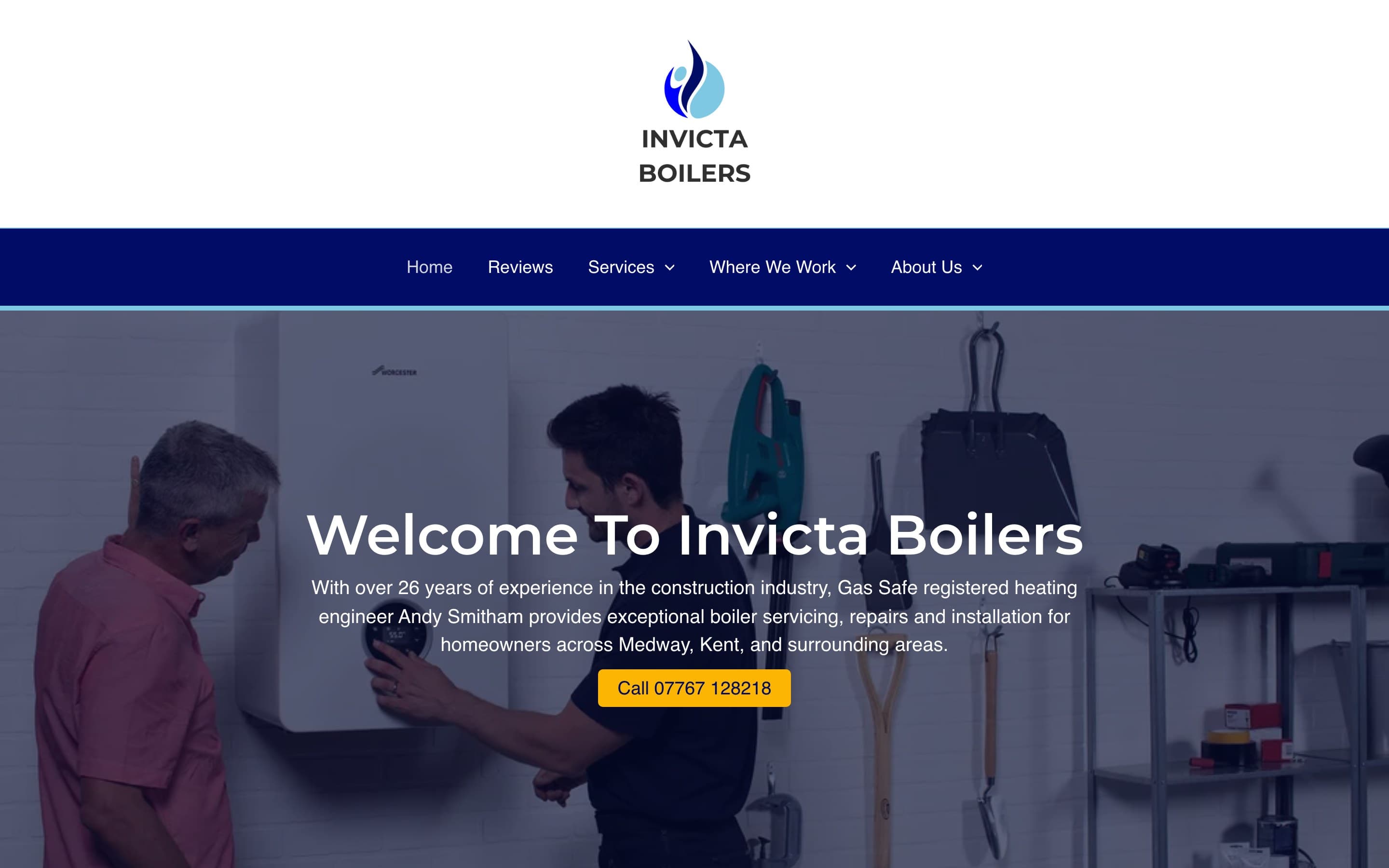 Invicta Boilers website — current live version